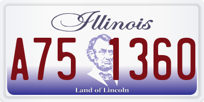IL license plate A751360