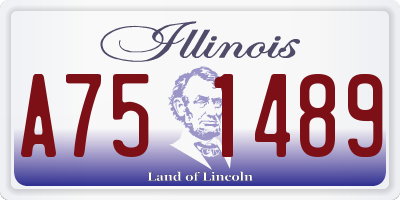 IL license plate A751489
