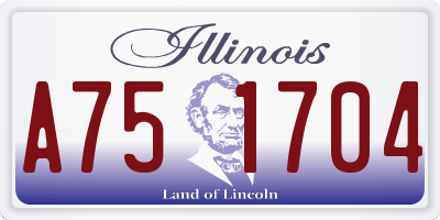 IL license plate A751704