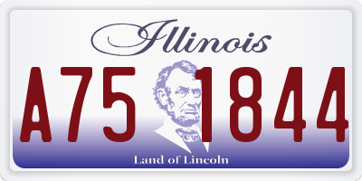 IL license plate A751844