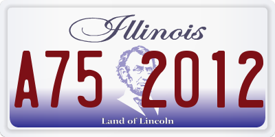 IL license plate A752012