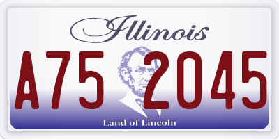 IL license plate A752045