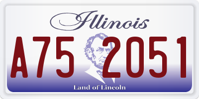 IL license plate A752051