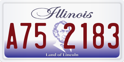 IL license plate A752183