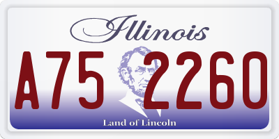 IL license plate A752260