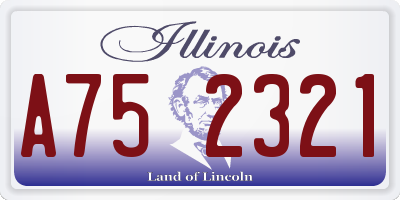 IL license plate A752321