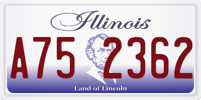 IL license plate A752362