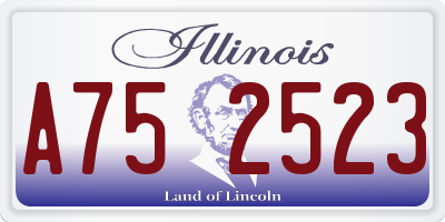 IL license plate A752523