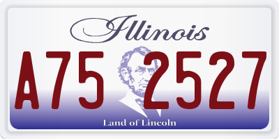 IL license plate A752527