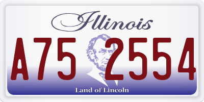 IL license plate A752554