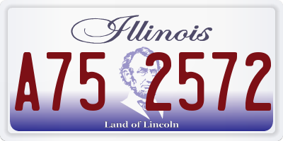 IL license plate A752572