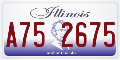 IL license plate A752675