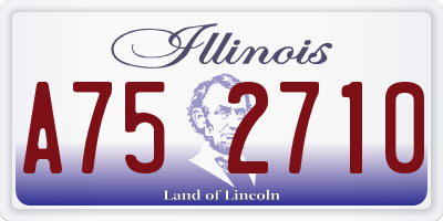 IL license plate A752710