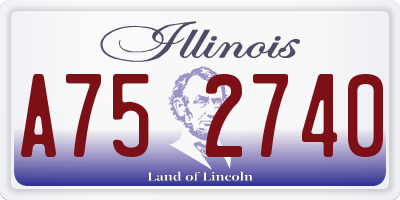 IL license plate A752740
