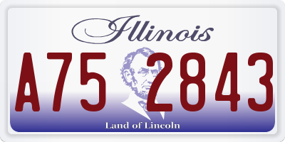 IL license plate A752843
