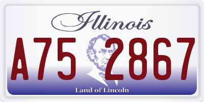 IL license plate A752867