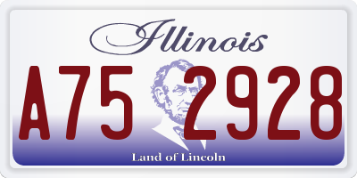 IL license plate A752928