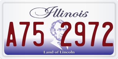 IL license plate A752972