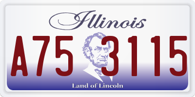 IL license plate A753115