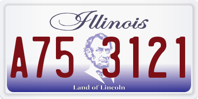 IL license plate A753121