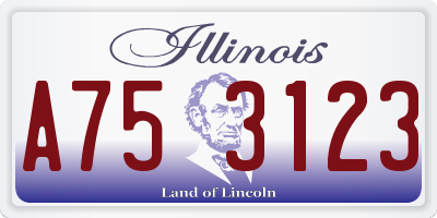 IL license plate A753123