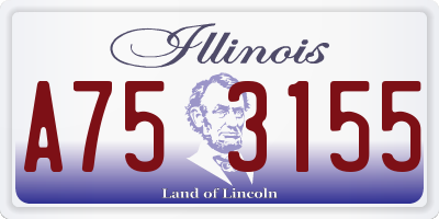 IL license plate A753155