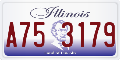 IL license plate A753179