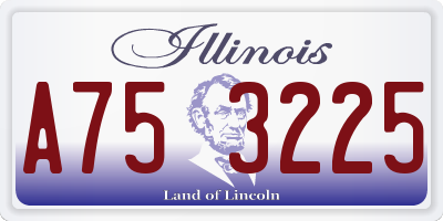 IL license plate A753225