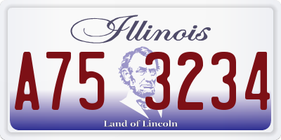 IL license plate A753234
