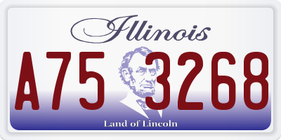 IL license plate A753268