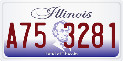IL license plate A753281
