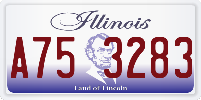 IL license plate A753283