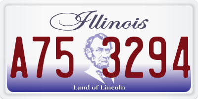 IL license plate A753294