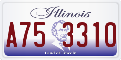 IL license plate A753310