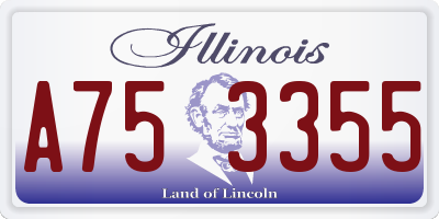 IL license plate A753355