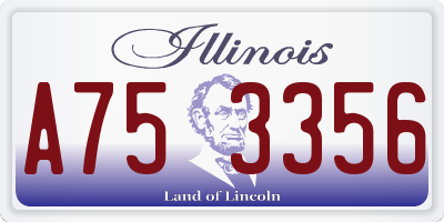 IL license plate A753356