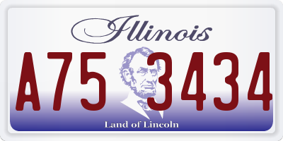 IL license plate A753434