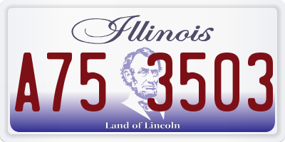 IL license plate A753503