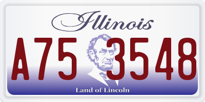IL license plate A753548