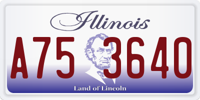 IL license plate A753640