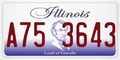 IL license plate A753643