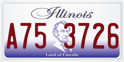 IL license plate A753726