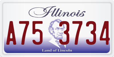 IL license plate A753734