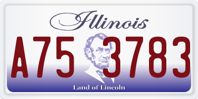 IL license plate A753783