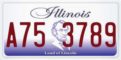 IL license plate A753789