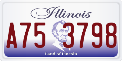 IL license plate A753798