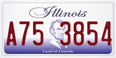 IL license plate A753854