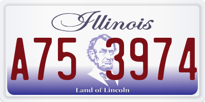 IL license plate A753974