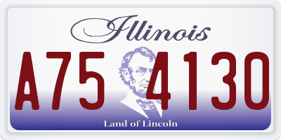 IL license plate A754130