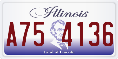 IL license plate A754136